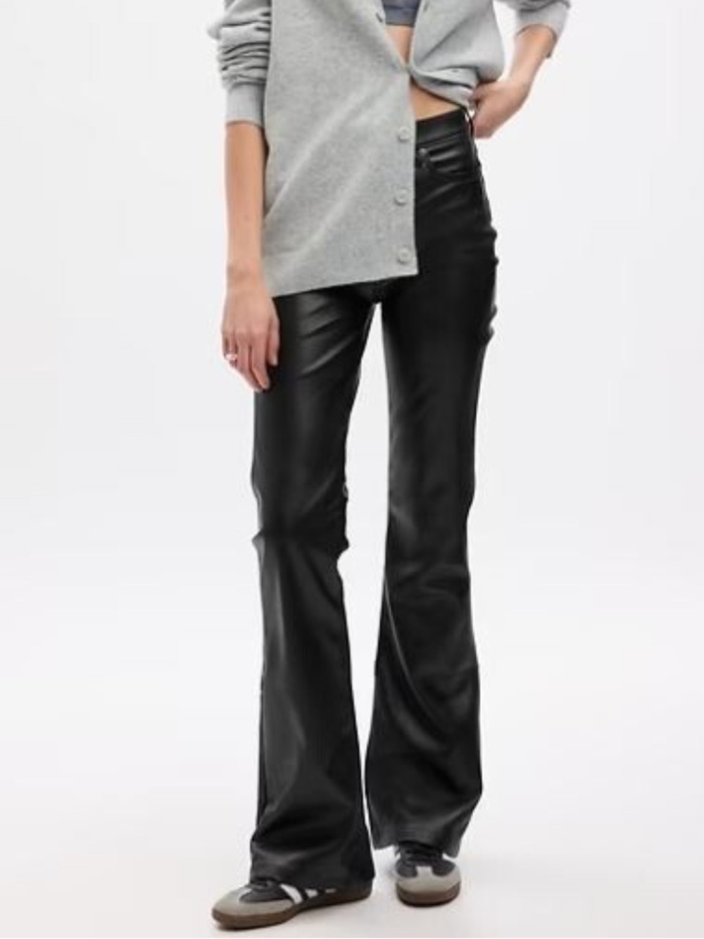 GAP Vegan 70s Flare High Dise Leather Jeans